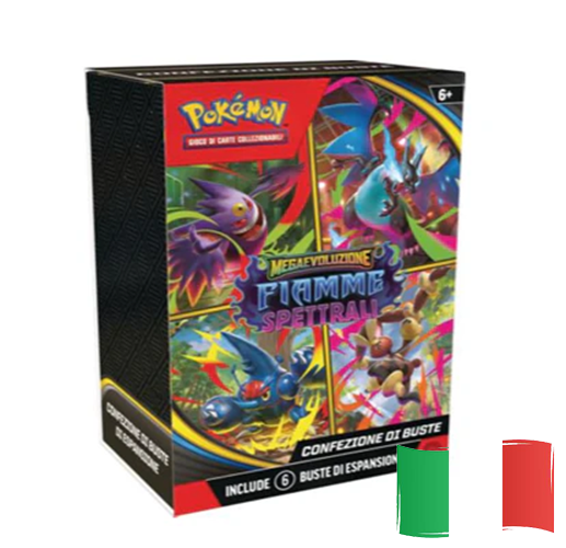 Pokémon Megaevoluzione Fiamme Spettrali Pack 6 Buste  ITA - OnyTCG