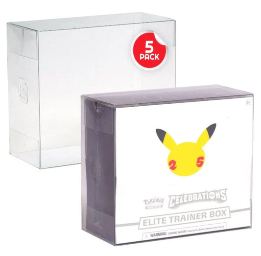 Evoretro - PET Protectors 5-Pack for Booster Boxes / Elite Trainer Boxes Ver. 2 